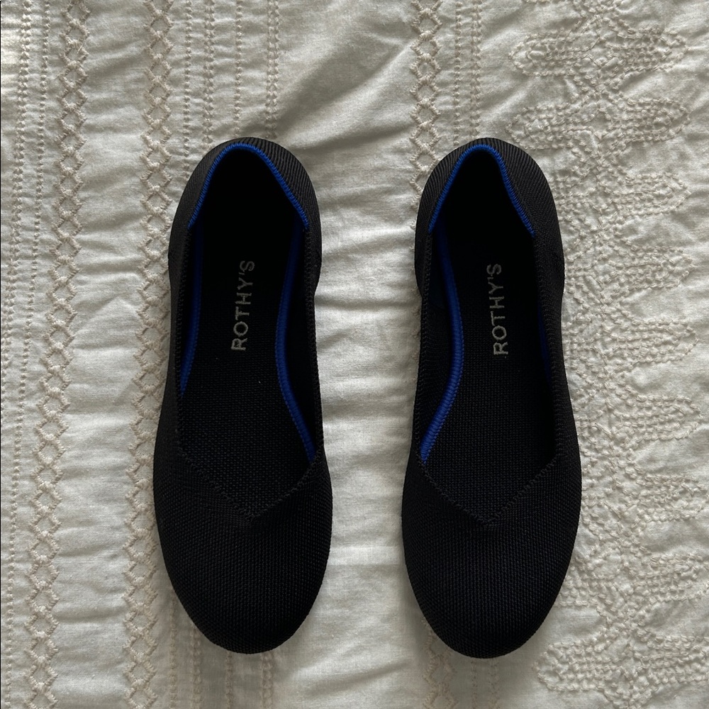 EUC Rothy's Elegant Black Flats size 7.5